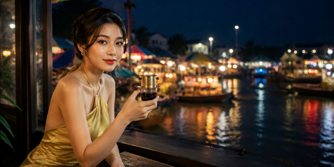 Người dùng tại Cần Thơ nghỉ giải lao với cà phê và điện thoại